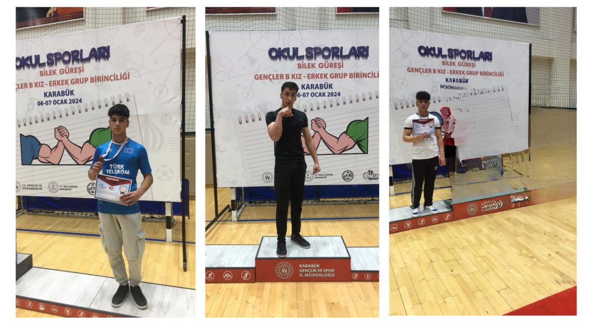 Karabük'te Yapılan Okul Sporları Bilek Güreşi  Müsabakalarında Öğrencilerimizde Büyük Başarı